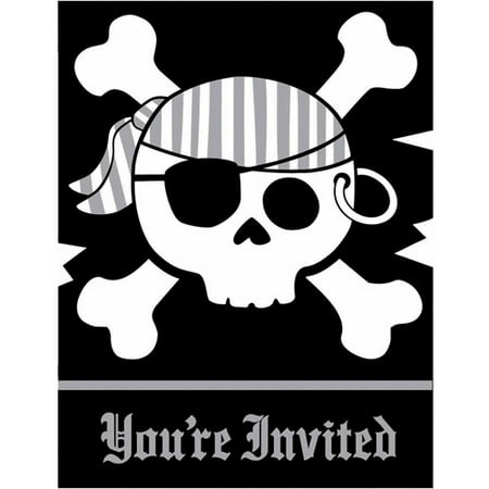 Creative Converting Pirate Parrty Invites