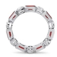 thumbnail image 4 of 5.00 Ct New Natural Diamond Garnet Gemstone Anniversary Eternity Band for her Solid 14K White Gold Size 6.5 by Diamond-Capitals, 4 of 8