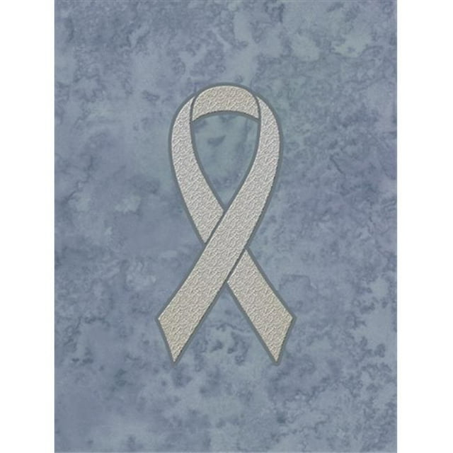 Clear Ribbon for Lung Cancer Awareness Canvas House Flag Size - 28 x 40 In.