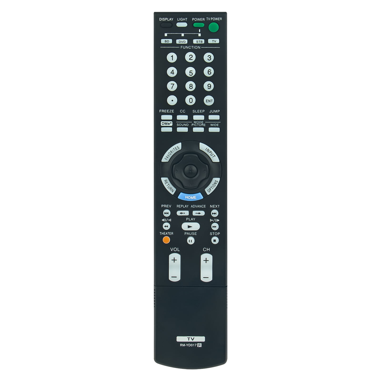 New RM-YD017 Replace Remote Control compatible with SONY TV KDL-70XBR7 KDL-52XBR5 KDL-52W3000