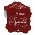 thumbnail image 1 of Inkdotpot Real Silver Foil Let Love Sparkle Wedding Tags Favor Bracket Shape Hang Pack Of 50 Paper Tags, 1 of 1