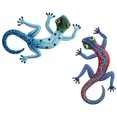 thumbnail image 1 of Juego de 2 gecko de metal - decoración de pared exterior - decoración colgante para jardín, porche, terraza, césped, valla ShuxiuWang 8390605063299, 1 of 1