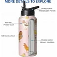 thumbnail image 4 of 40oz Cute Corgi Water Bottle with Handle and Flip Straw, Dog Sports Stainless Steel Insulated Cup, Travel Coffee Mug Tumbler, Birthday Mothers Day Chritmas Gifts for Women Animal Lovers, 4 of 6