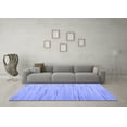 thumbnail image 3 of Ahgly Company Machine Washable Indoor Square Abstract Blue Contemporary Area Rugs, 7' Square, 3 of 4