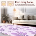 thumbnail image 2 of ODIKA 8'x8' Machine Washable Non-Slip Area Rug, Whimsical Watercolor Blossom Design High Traffic Rug, Purple, 299886, 2 of 7