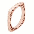 thumbnail image 3 of Bague Carrée en Argent Sterling Stackable Expressions Rose Poli Taille 8, 3 of 3