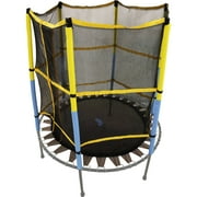 Machrus Upper Bounce 44.48" Trampoline Jumping Mat With Attached Safety Net and Clips Fits 55" Round Trampoline Frame