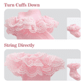 thumbnail image 5 of Baby Girls Lace Socks with Ruffle,Cotton Ankle Frilly Dress Socks for Newborn Infant Toddler Kids, Eyelet Double Lace Turn Cuff Spring Summer Thin Socks, 5 of 5