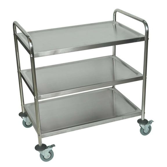 Offex OF-ST-3 - 37 Inches Height Large Stainless Steel Cart - 3 Shelves