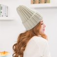 thumbnail image 4 of Sonducket Sombrero Unisex mezclas de algodón sólido cálido HIP HOP sombreros de punto hombres gorras de invierno mujeres Skullies gorros para Sombreros blanco Sonducket AP000123-02, 4 of 6