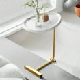 thumbnail image 3 of Cfowner 2-Pieces C-Shaped Coffee Table-White, 3 of 5