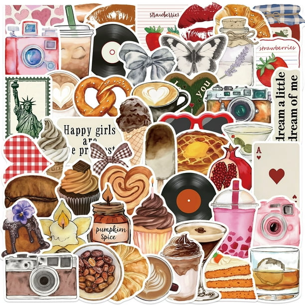 Set de pegatinas de vinilo Aesthetic Inspirational, 50 unidades