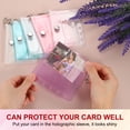 thumbnail image 4 of Uxcell 3 Pack Photocard Holder, 4.5" x 3.1" Photocard Binder Transparent Card Protector Card Sleeves with Chain Fit M5 Cards Organizing Trading, Transparent Flash, 4 of 7