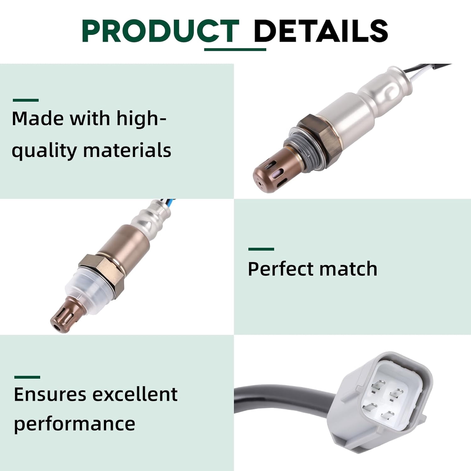 4PCS O2 Oxygen Sensor Set Compatible with Nissan Frontier Pathfinder Xterra 2007 4.0L - Upstream 234-9072 & Downstream 234-4297, 234-4313