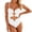 White, variant on One Piece Swimsuit Women Spaghetti Strap High Cut Monokini Bathing Suit Swimwear