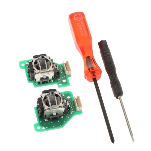 2 Unids Controlador 3D Joystick Axis Módulo De Sensor Analógico ThumbStick + Destornillador Kit De Reparación Para Wii U Controlador Soledad reemplazo de palanca analógica