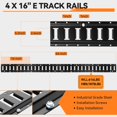thumbnail image 3 of Elechomes E Track Tie-Down Rail Set: 4 Pack 16" E-Track Rails with 2 Ratchet Straps, 4 Rope Tie Offs, 4 O Rings, 4 J-Hooks, 2 Single Slot,, 3 of 9