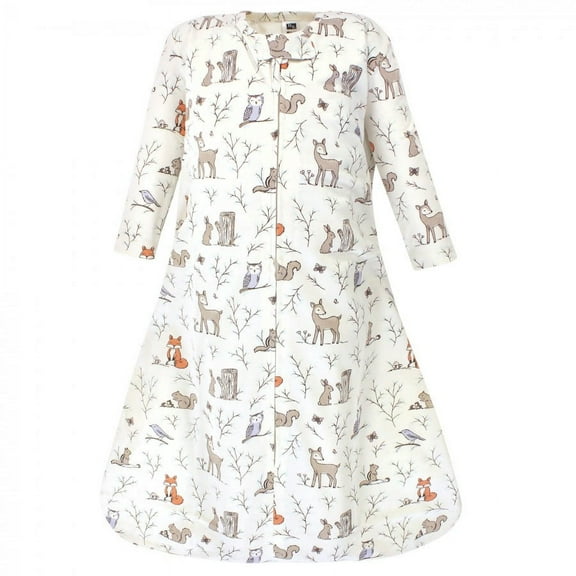 Hudson Baby Infant Girl Long Sleeve Cotton Jersey Sleeping Bag, Enchanted Forest, 0-6 Months