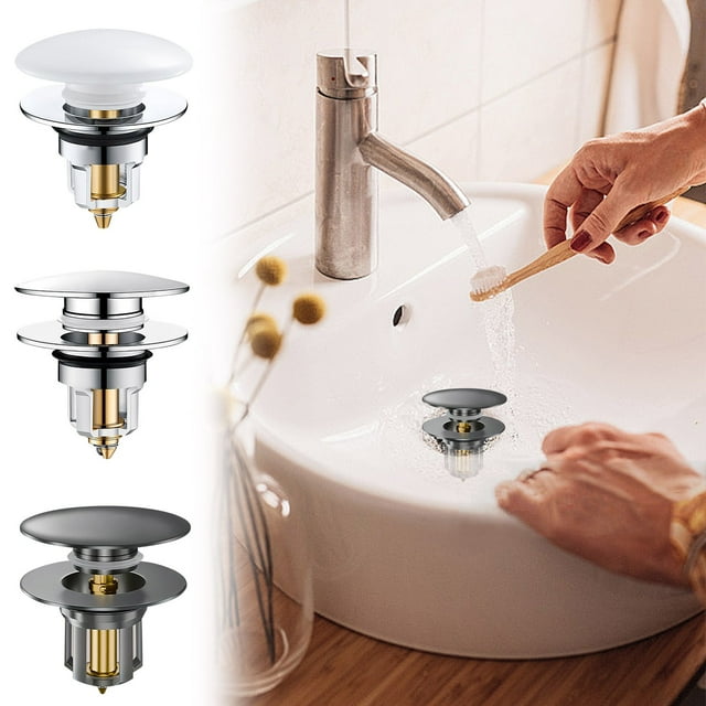 Sentmoon Copper Washbasin Leak Plug Washbasin Sink Water Dispenser Bounce Core Odor Artifact Pool Leak Plug Gift for Anniversary, Birthday, Christmas