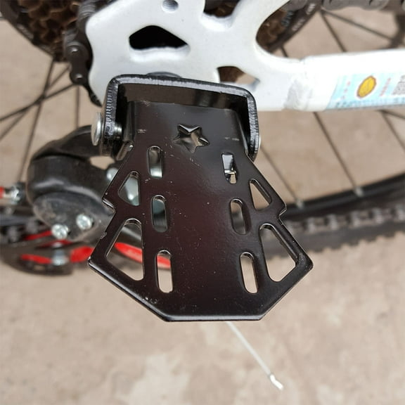 COSMOBETTY 2 Pairs Bike Foldable Rear Pedals for Bikers Comfortable Rest in Steel