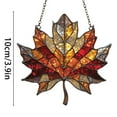 thumbnail image 3 of Hot Sale! Autumn Maple Leaf Pendant B-2025 Autumn Maple Ornament Stained Acrylic Glass Window Hanging Ornament Glitter Fall Decoration For Thanksgiving Autumn And Home Decor, 3 of 6