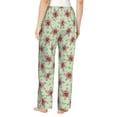 thumbnail image 3 of Xecao Lilies Flowers Women's Straight Lounge Pajama Pants: The Epitome of Relaxed Sleepwear, 3 of 9