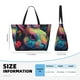 thumbnail image 4 of Fotbe Colorful Patterned Rabbit Bolsa de Viaje para Playa - Resistente al Agua, Bolsa Tote de Gran Capacidad y Ligera con 7 Bolsillos para Mujeres y Hombres, 4 of 7