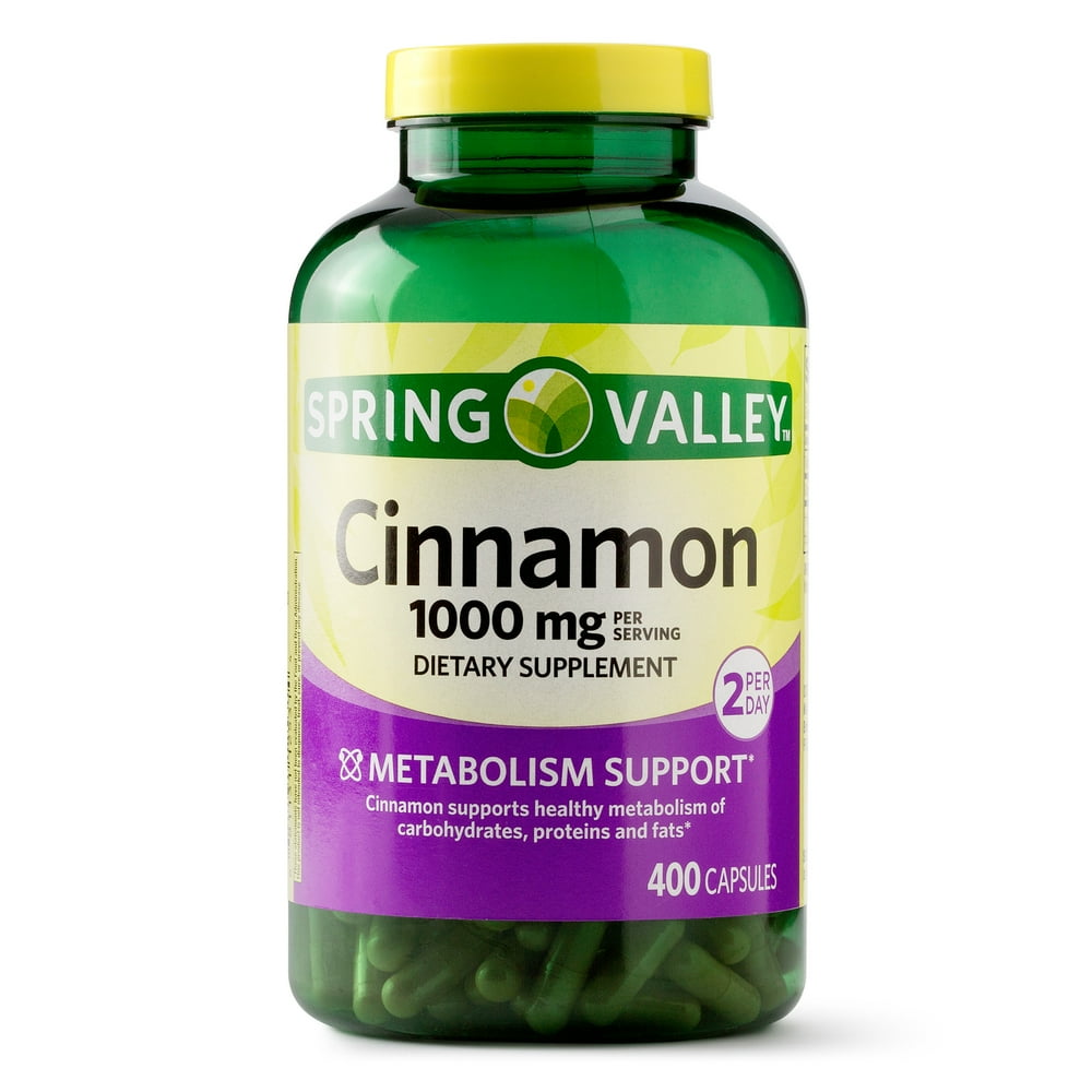Spring Valley Cinnamon Capsules, 1000 mg, 400 Ct