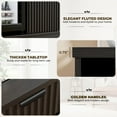 thumbnail image 6 of BROTTAR Mini Fridge Cabinet (Included), Fluted Coffee Bar Cabinet with Refrigerator, Pull Out Drawer & Storage Cabinets, 31.5" Modern Liquor Wine Bar Cabinet for Home, Kitchen, Dining Room, Black, 6 of 7
