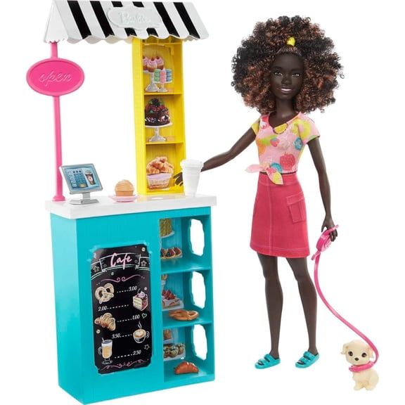 Mattel Barbie Life in the City Doll and Accessories Set Cafe Playset