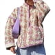 thumbnail image 2 of Chaqueta Acolchada Corta con Estampado Floral Vintage para Mujer, Chaqueta Corta Abierta Al Frente, Ropa de Abrigo Rosa M, 2 of 9