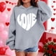 thumbnail image 4 of Sudadera con capucha y estampado de corazón de San Valentín, sudadera de manga larga para niños y niñas, chaqueta para niñas de talla mediana y grande., 4 of 7
