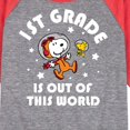 thumbnail image 3 of Peanuts - 1st Grade Is Out Of This World - Toddler And Youth Raglan Graphic T-Shirt, 3 of 7