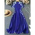 thumbnail image 3 of ZOELNIC Women's Elegant Short Sleeve Maxi Dresses Casual Empire Waist Long Dress, 3 of 4