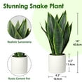 thumbnail image 5 of 16" Faux Potted Plant Artificial Snake Plant with White Ceramic Pot Sansevieria Plant Housewarming Gift Indoor Home Decor, 5 of 5