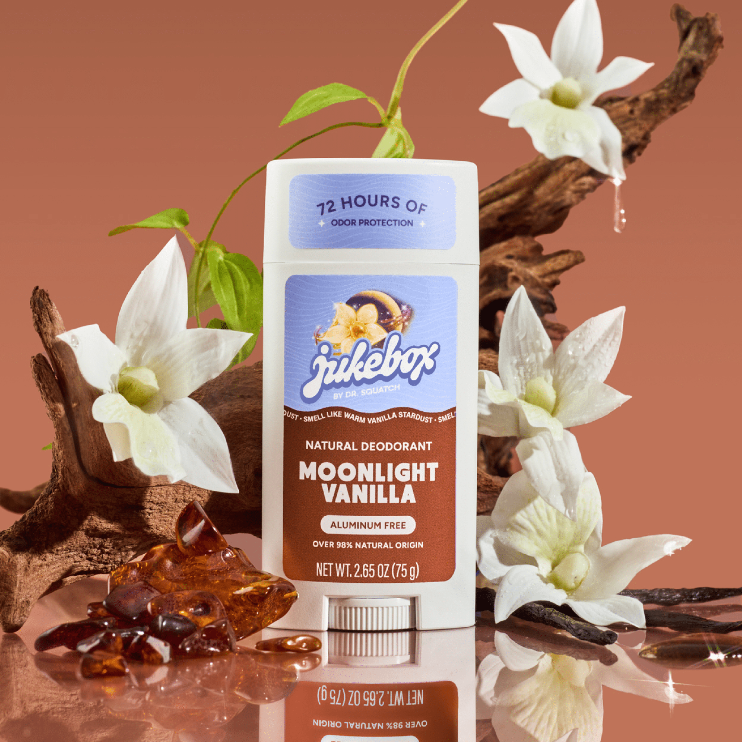 Jukebox Womens Aluminum Free Deodorant Stick, Natural Deodorant for Women, Moonlight Vanilla, 2.65 Oz