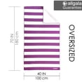 thumbnail image 2 of Allgala Oversize 40x70 Inch (1x1.8M) Cabana Stripe Design Microfiber Beach Towel-Purple (Pack of 1)-BT81208, 2 of 3