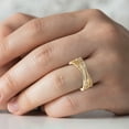 thumbnail image 1 of UPOUART Anillo Ajustable Dorado Con Geométrico Y Pedrería Para Mujer, 1 of 6