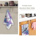 thumbnail image 3 of Dreamtimes Spring Cute Birds House Hand Towels 2 PCS, Purple Flowers Kitchen Towel Ultra Soft and Highly Absorbent,Decorative Fingertip Face Towel for Bathroom Hotel, 28.3"x14.4", 3 of 6