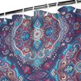 thumbnail image 3 of Blue Ethnic Paisley Pattern Shower Curtain 36"x72" ,Bathroom Decorative Shower Curtains Set with 12 Hooks,Modern Waterproof Washable Shower Curtain, 3 of 6