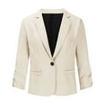 thumbnail image 5 of Women's Business Casual Blazer 3/4 Sleeve Unstructured Lightweight Office Jacket for Professional Wear, 5 of 6