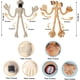 thumbnail image 3 of piezas de peluche de doble cabeza [21,5 pulgadas] para niños, peluche de terror, regalo de cumpleaños, muñecos de peluche interactivos para niños y niñas (blanco roto y amarillo)., 3 of 5