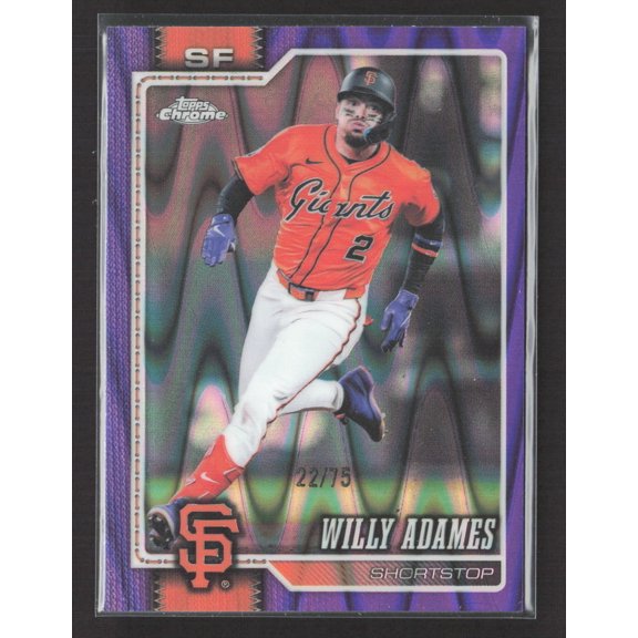 2026 Topps Chrome Purple Sonar Refractor #140 22/75 Willy Adames Giants Baseball Card San Francisco Giants MLB Baseball Trading Card