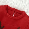 thumbnail image 4 of Suealasg Newborn Baby Girl Boy Sweater Romper Christmas Playsuit Long Sleeve Deer Knitted Bodysuit Sweater 1 3 6 9 12 18 Months Infant Christmas Clothes, 4 of 9