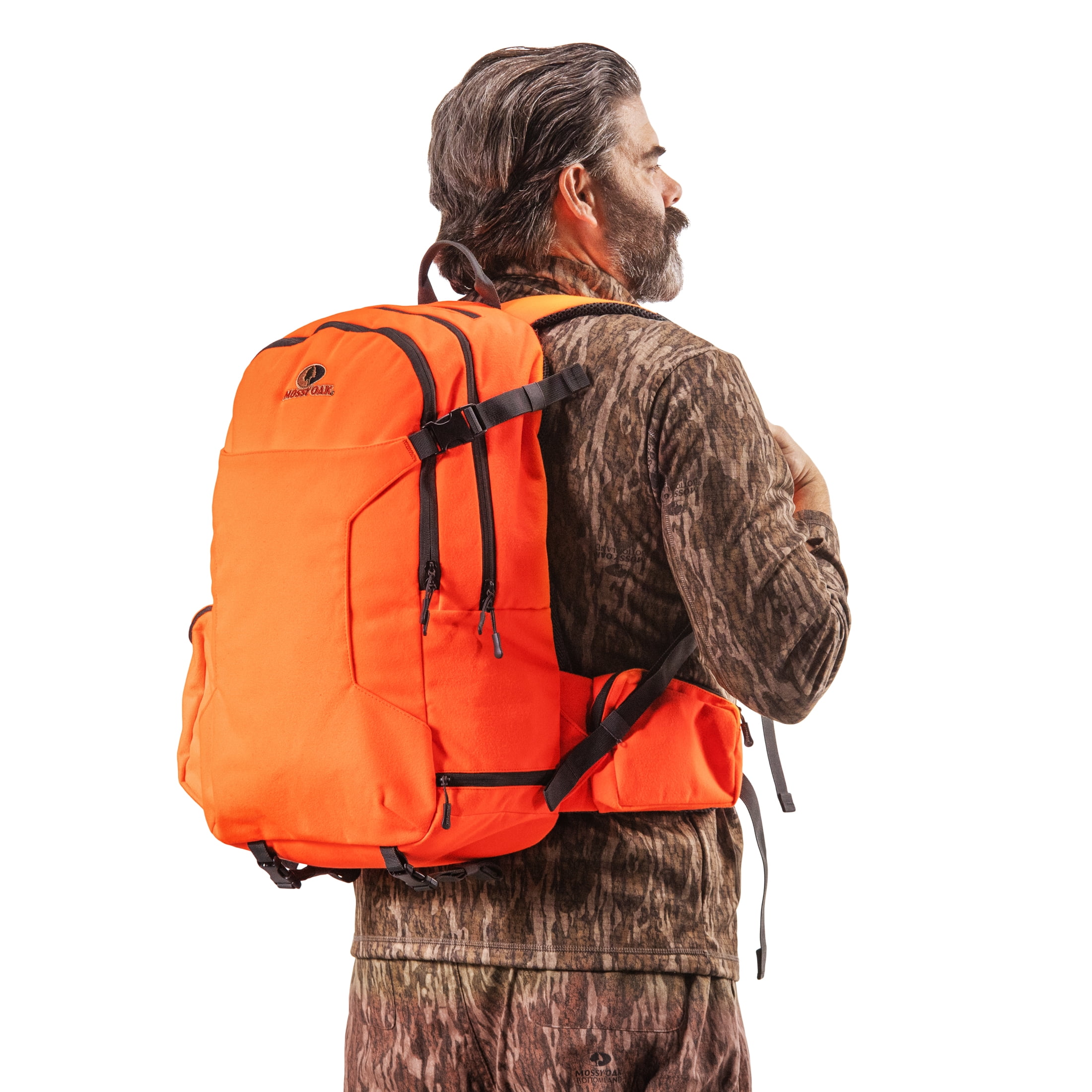 Mossy Oak 29L Hunting Backpack, Unisex, Blaze Orange