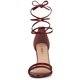 thumbnail image 2 of Sandalias Con cordones Y punta Abierta Tacón de aguja para Mujer Allegra K Rojo Marrón 37, 2 of 6