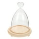 thumbnail image 1 of Cúpula de vidrio transparente con base de madera, cúpula de vidrio decorativa con diseño floral, regalo de San Valentín, 1 of 6