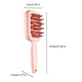 thumbnail image 5 of bestolf Double-sided Shampoo Brush with Long Handle Fine Wide Teeth Scalp Massager Men Women 2-in-1 Hair Detangling Scrubber Brush (Pink ), 5 of 7