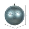 thumbnail image 7 of Vickerman 6" Periwinkle Candy Ornament with Circle Glitter Pattern, 3 per Bag, 7 of 7