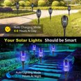 thumbnail image 4 of Pathway Light 600mAh Luces solares al aire libre azul púrpura cálido para patio de césped al aire libre Hugtrwg Para estrenar, 4 of 7